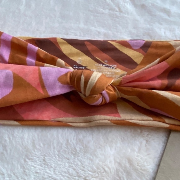 New! Free People x Stone Fox Swim Lele knotted bikini top tropics 14900 - Picture 7 of 11